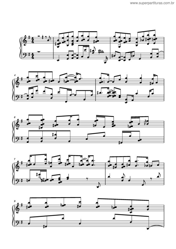 Partitura da música Chopin, Étude In E Minor, Op. 25 No. 5, `Wrong Note`