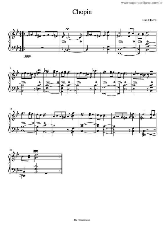 Partitura da música Chopin v.4