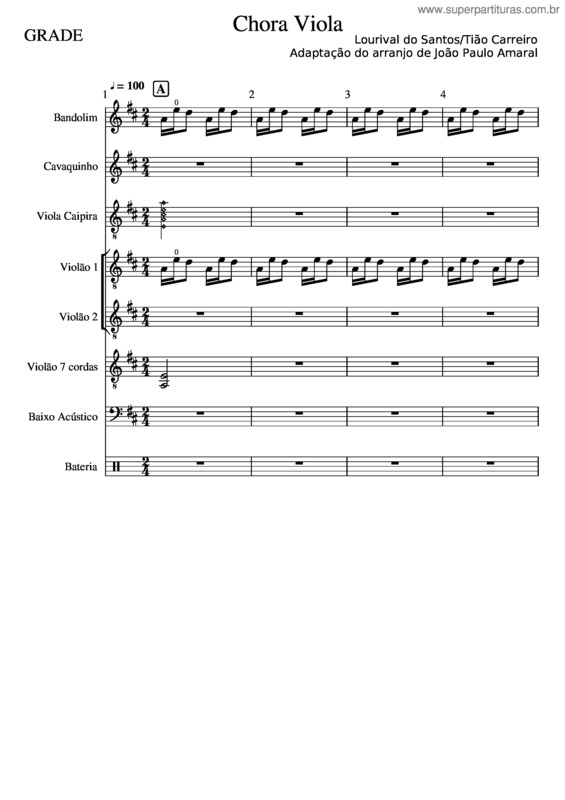 Partitura da música Chora Viola v.2