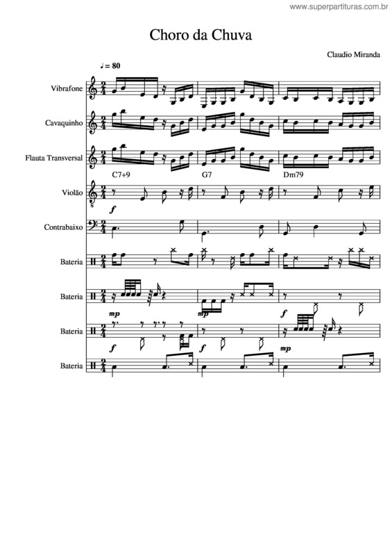 Partitura da música Choro Da Chuva