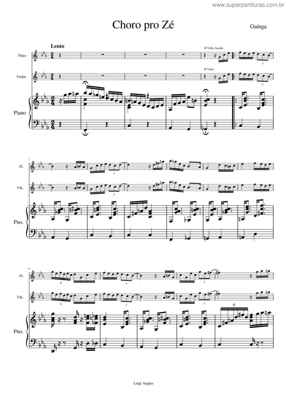 Partitura da música Choro Pro Zé.Mscz