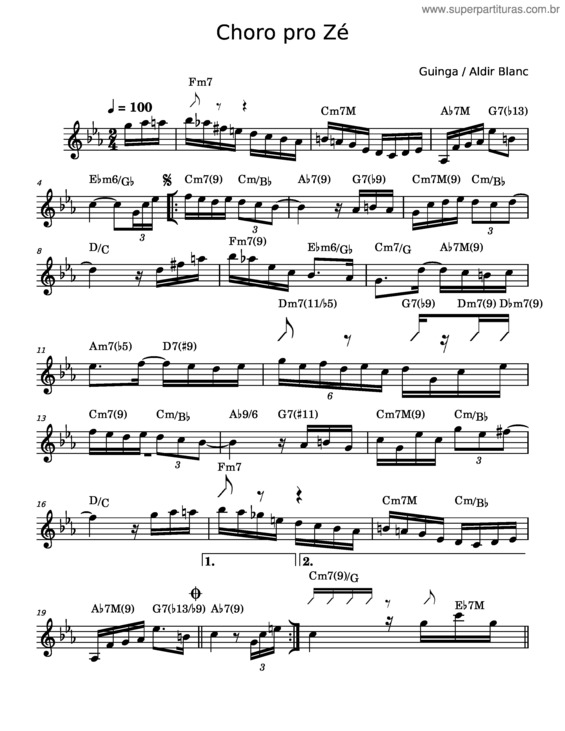 Partitura da música Choro Pro Zé v.4