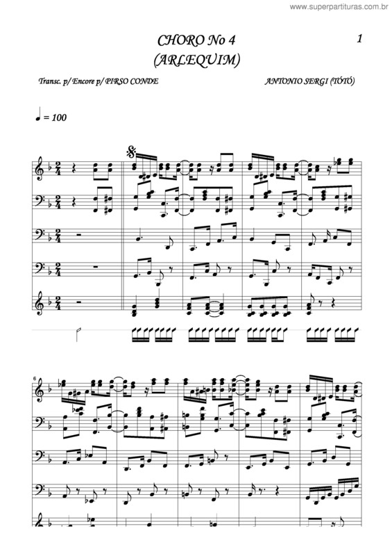 Partitura da música Choro v.34