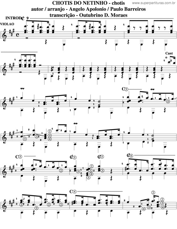 Partitura da música Chotis Do Netinho