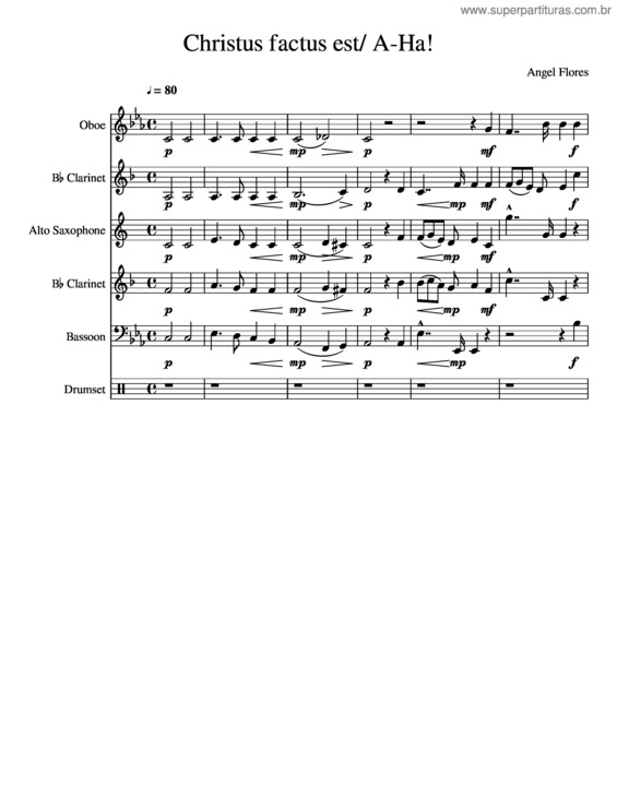 Partitura da música Christus Factus Est/ A-Ha!