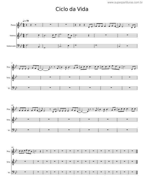 Partitura da música Ciclo Da Vida