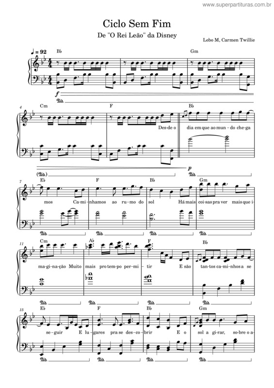 Partitura da música Ciclo Sem Fim v.3