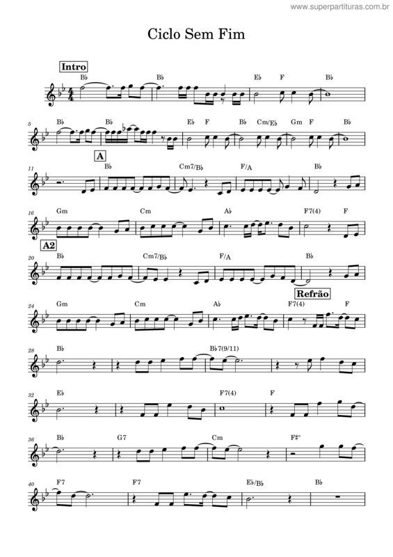 Partitura da música Ciclo Sem Fim v.4