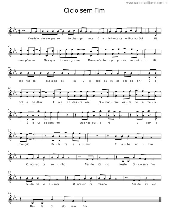 Partitura da música Ciclo Sem Fim