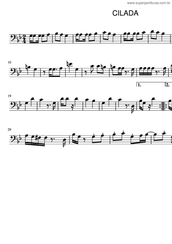 Partitura da música Cilada v.2