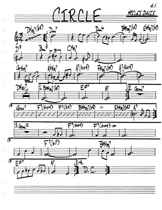 Partitura da música Circle v.5