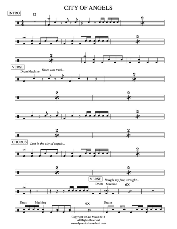 Partitura da música City Of Angels