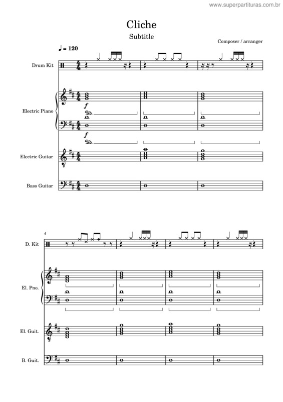 Partitura da música Cliche v.4