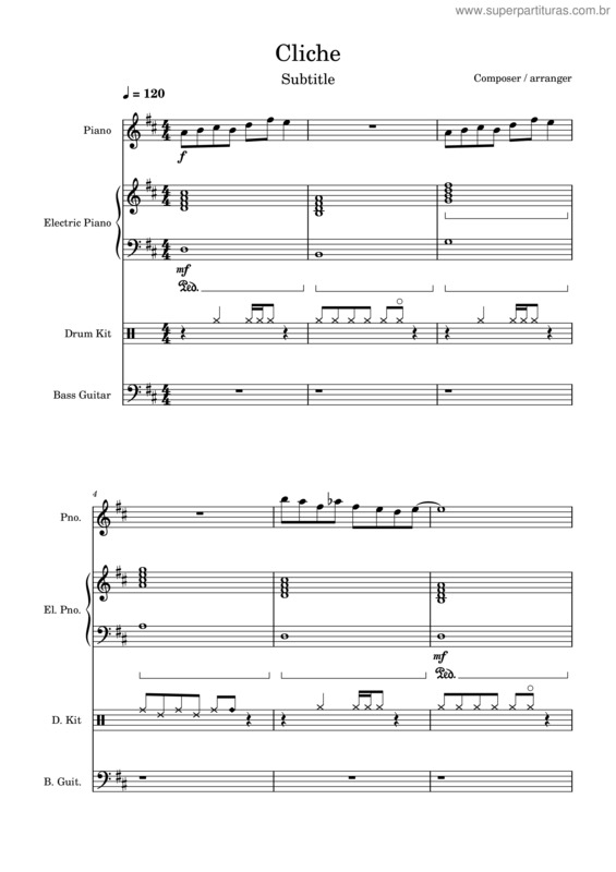 Partitura da música Cliche v.5