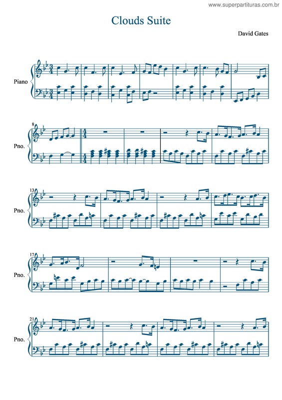 Partitura da música Clouds Suite