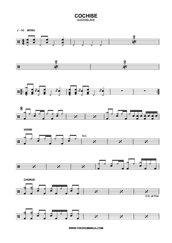 Partitura da música Cochise