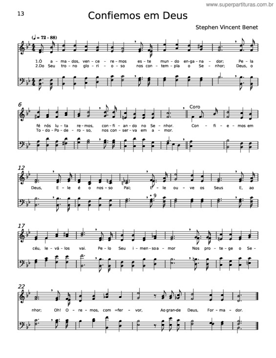 Partitura da música Cofiemos Em Deus