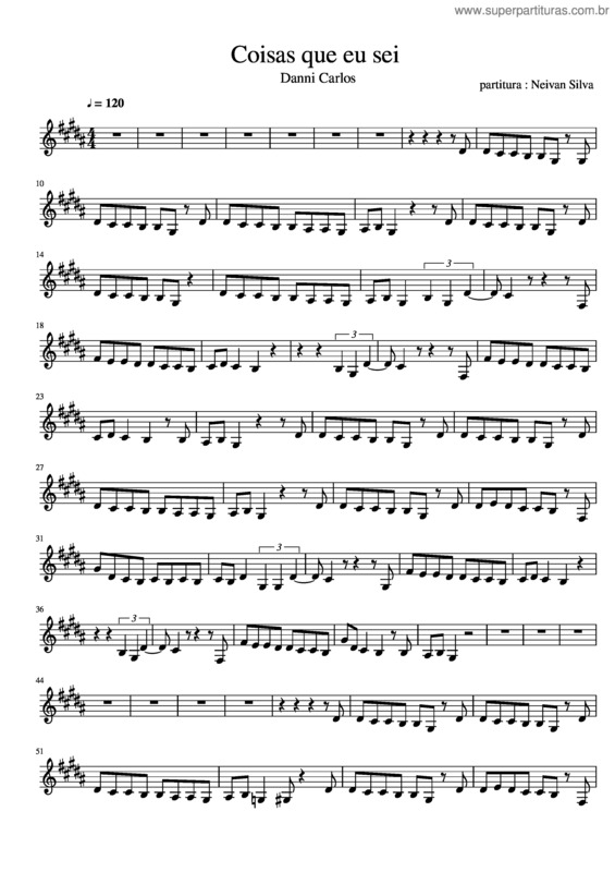 Partitura da música Coisas Que Eu Sei v.3