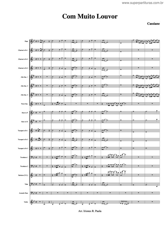 Partitura da música Com Muito Louvor v.2