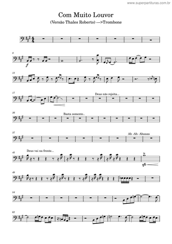 Partitura da música Com Muito Louvor v.5