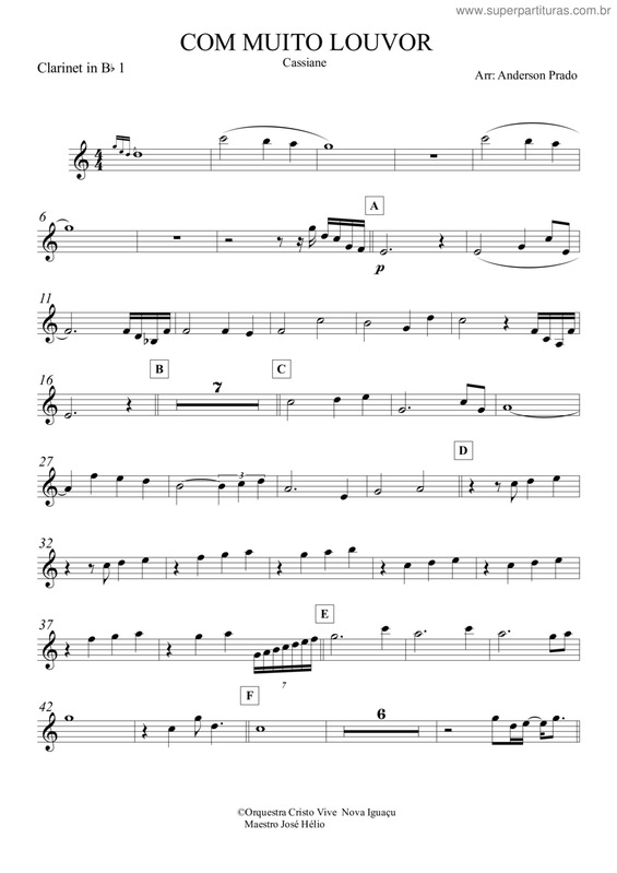 Partitura da música Com Muito Louvor v.7