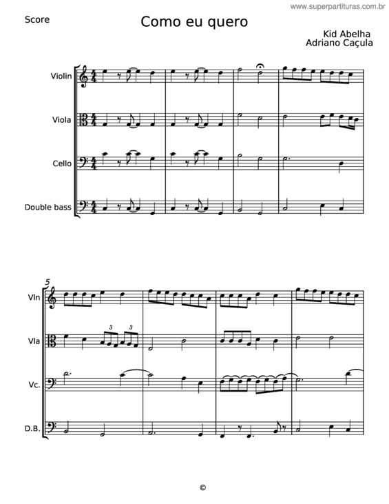 Partitura da música Como Eu Quero v.7