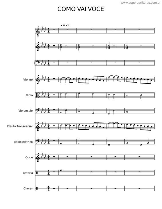 Partitura da música Como Vai Voce v.10