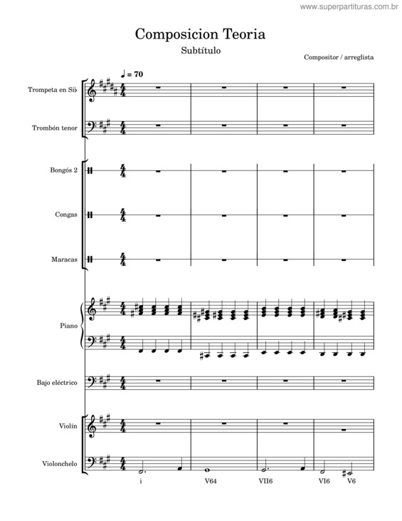 Partitura da música Composicion Teoria