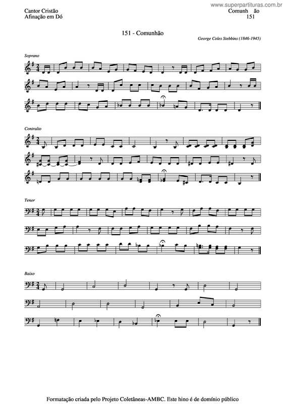 Partitura da música Comunhão v.3