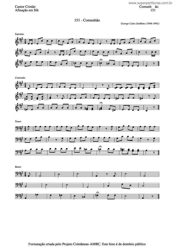 Partitura da música Comunhão v.5