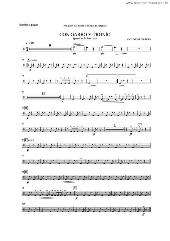 Partitura da música Con Garbo Y Tronio