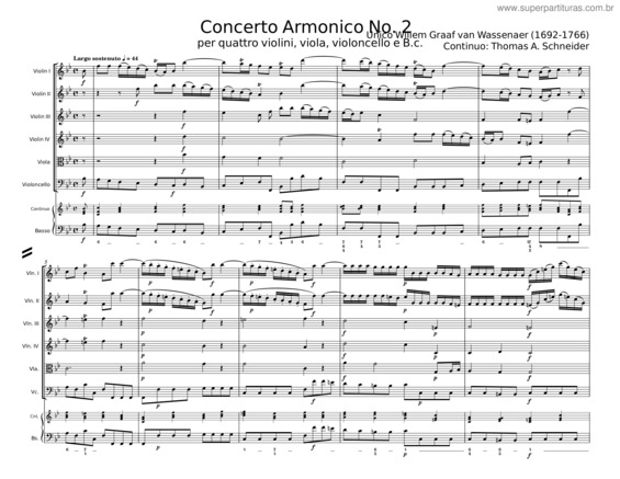 Partitura da música Concerto Armonico No. 2