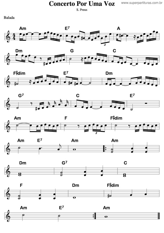 Partitura da música Concerto Para Uma Voz v.5