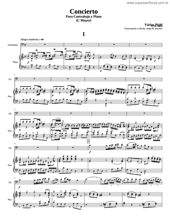 Partitura da música Concierto Para Contrabajo Y Piano