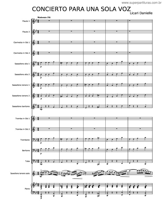 Partitura da música Concierto Para Una Voz