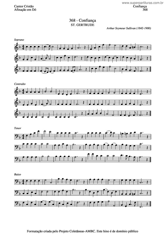 Partitura da música Confiança v.4