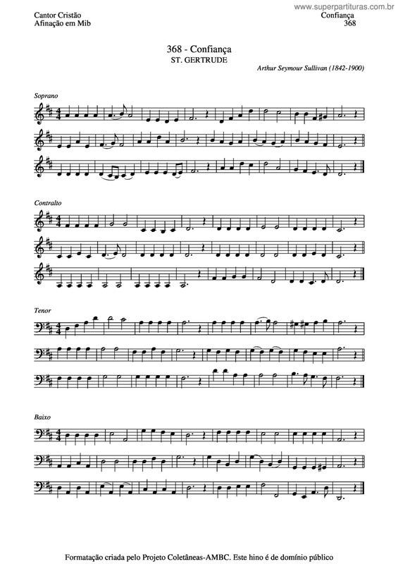 Partitura da música Confiança v.8