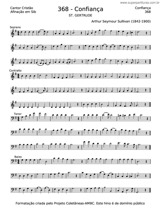 Partitura da música Confiança v.9