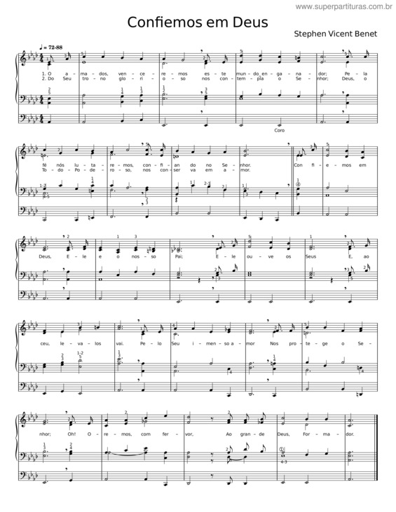 Partitura da música Confiemos Em Deus v.2