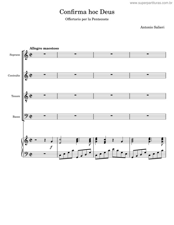 Partitura da música Confirma Hoc Deus