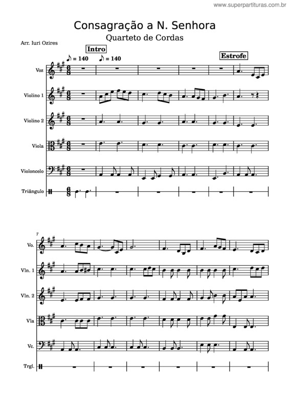 Partitura da música Consagração Nossa Senhora