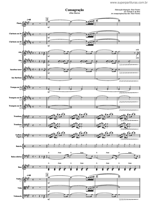 Partitura da música Consagração v.16