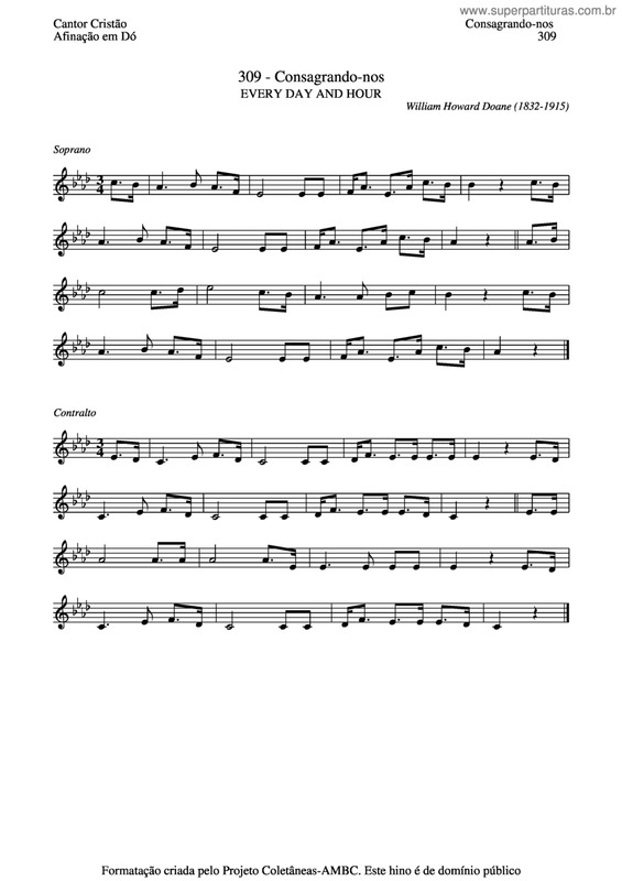 Partitura da música Consagrando-Nos v.2