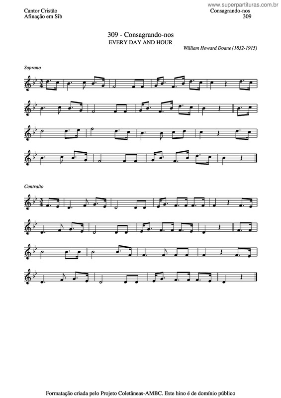 Partitura da música Consagrando-Nos v.3