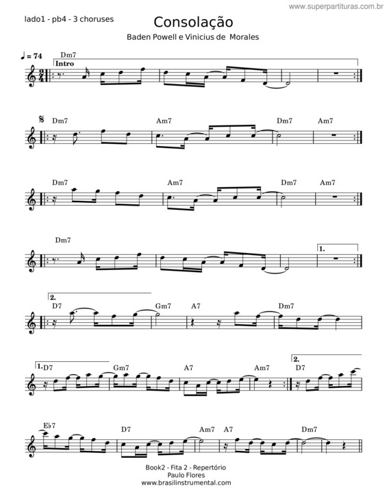 Partitura da música Consolação v.6