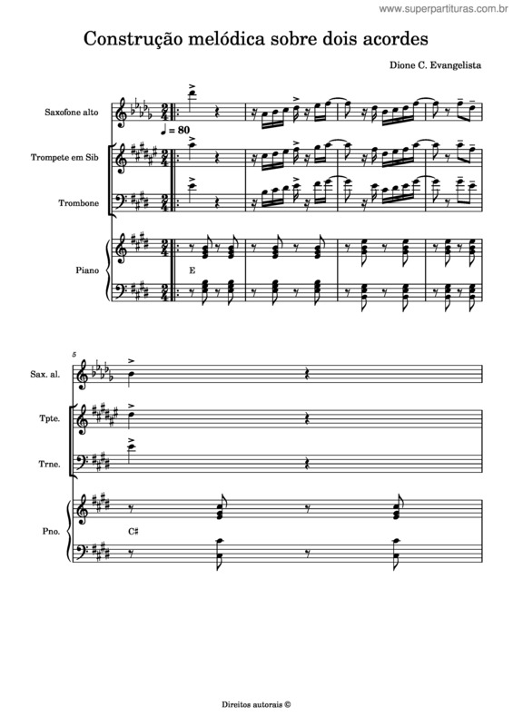 Partitura da música Construção Melódica Sobre Dois Acordes v.2