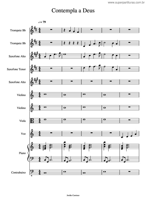 Partitura da música Contempla A Deus v.2