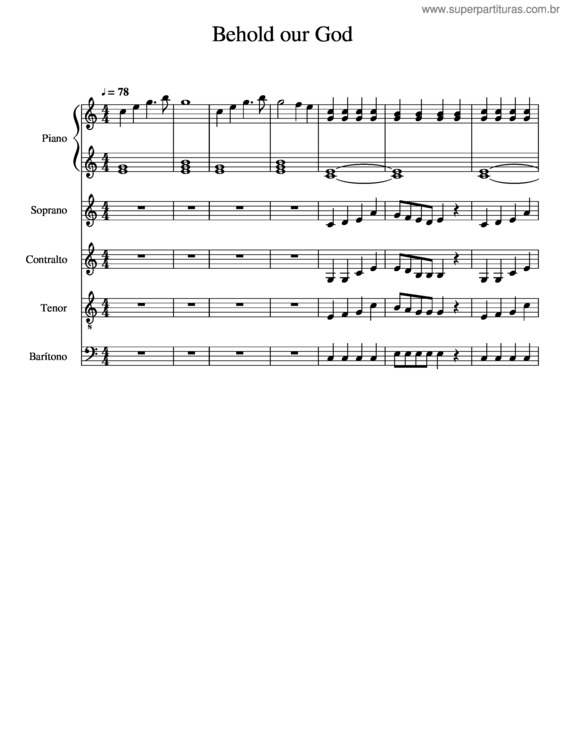 Partitura da música Contempla A Deus