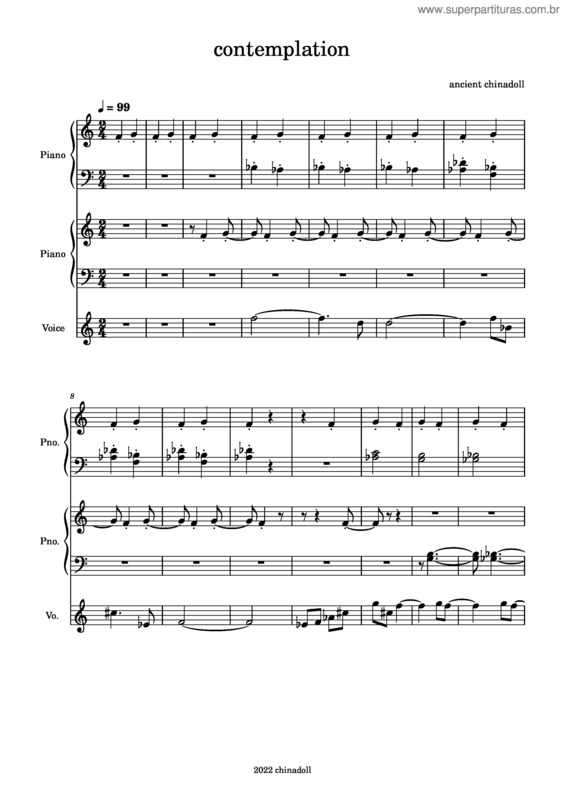 Partitura da música Contemplation v.9