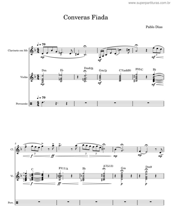 Partitura da música Converas Fiada